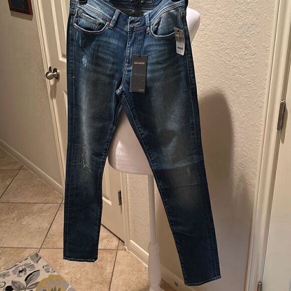 Mavi Alexa Womens Size 27 Jeans Blue Mid Rise Skinny Distressed Medium Wash NWT - Picture 1 of 11